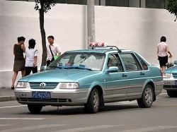 Standard Wolkwagen Santana taxi in Shanghai