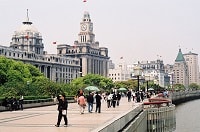 The Bund, european-style waterfront along the Huangpu river in Shanghai