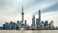 Lujiazui, Shanghai business and financial centre and its skyline