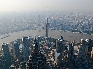 View of Lujiazui and Puxi from the Shanghai World Financial Center 
